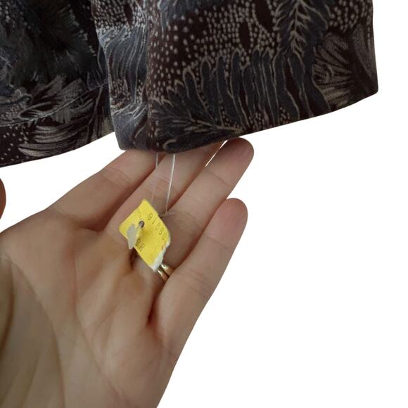 Vintage Chocolate Brown Velvet Floral Blazer Boho Whimsigoth Dark Academia - Picture 5 of 5